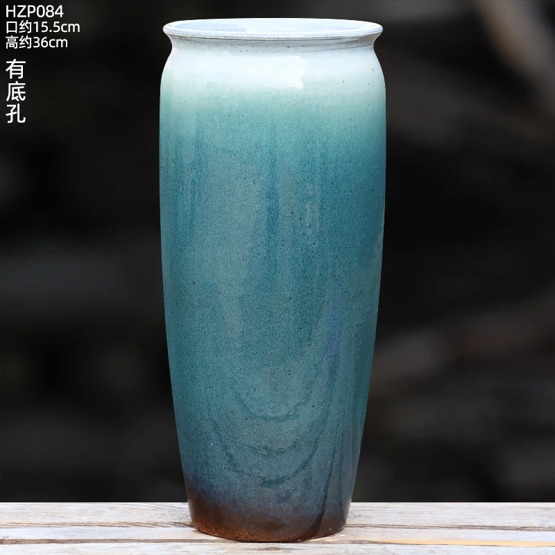 高颜值ins风超高花盆直筒多肉花盆陶瓷清仓家用透气悬崖老桩盆景