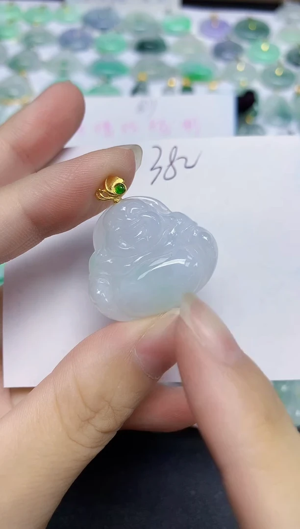 颈饰未镶嵌翡翠天然缅甸翡翠A货翡翠百元以上9元证书费自理