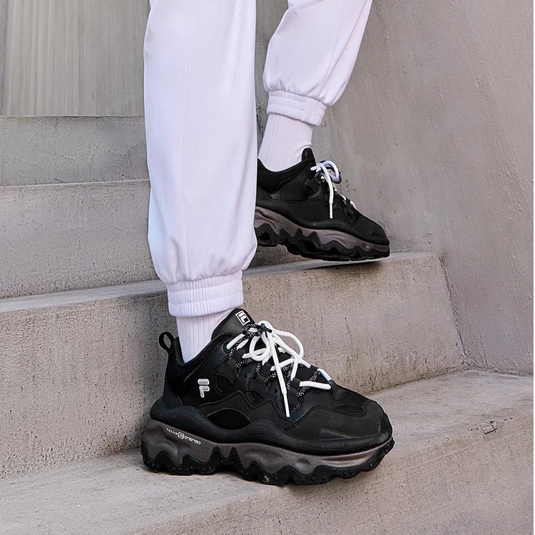 FILA潮牌斐乐QD96熔岩鞋雅丹风春夏老爹鞋运动潮流鞋T12W241201F