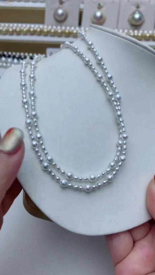 【闪购商品】淡水珍珠项链未镶嵌q4 多样性发其一