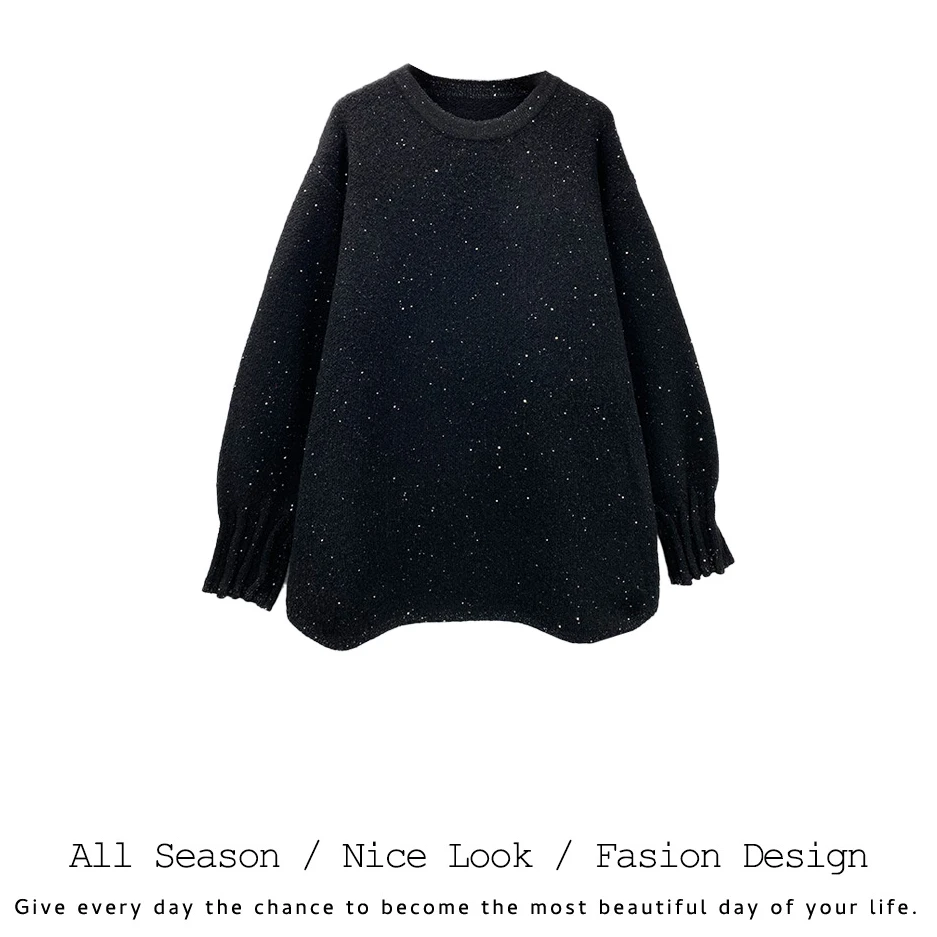 033   时尚多色圆领束口袖套头秋冬百搭长袖    款号#6572