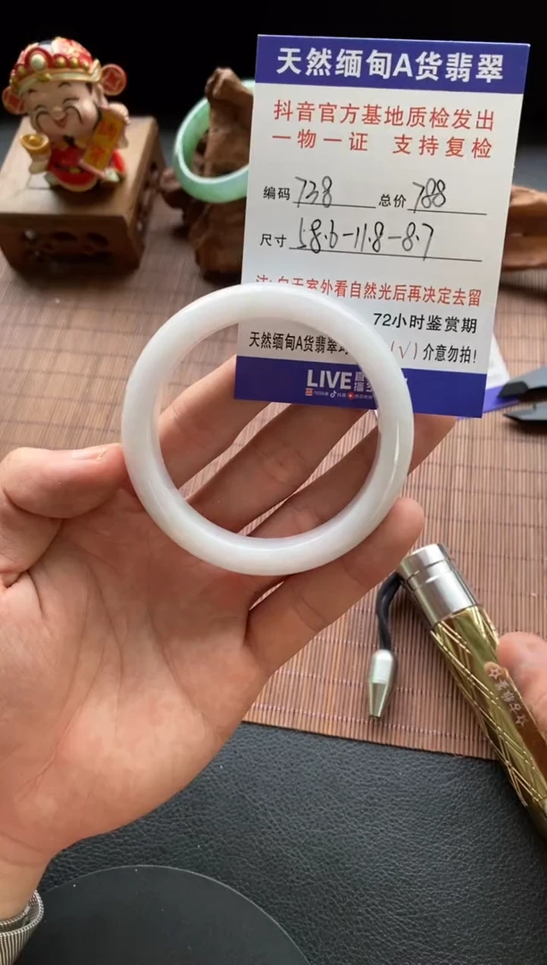 未镶嵌手镯翡翠圈口58.6编号738