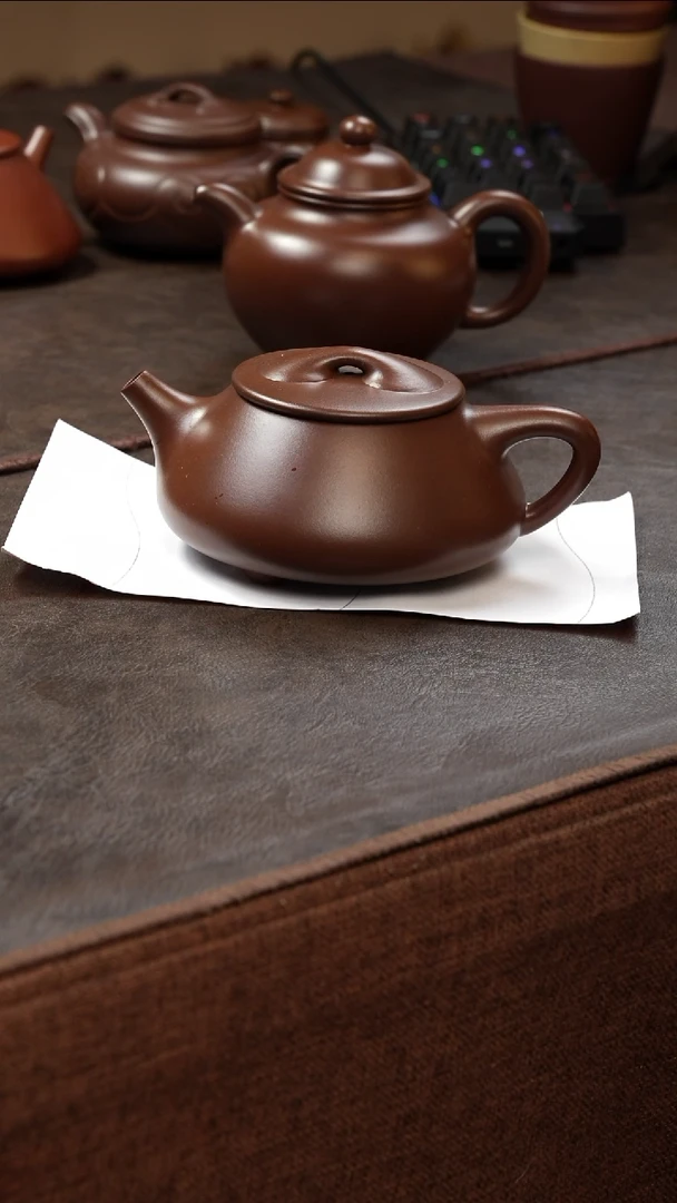 茶壶紫砂壶·28老紫泥满瓢350cc
