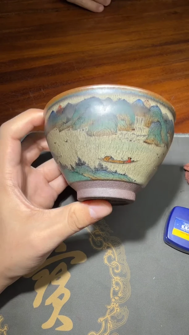 茶盏黄宝庆千里江山24