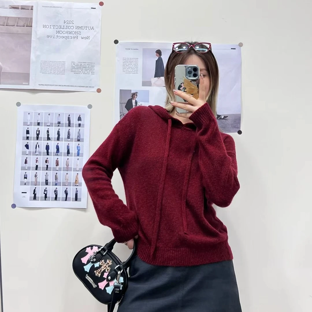 2024【炸总精选】秋冬女款精致时尚百搭针织帽衫衫ZC028
