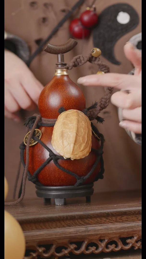 【闪购商品】326号精品天然大漆工艺防渗内胆酒葫芦~