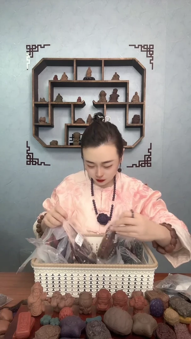 泥塑类似果香大四合立体狐（手串）