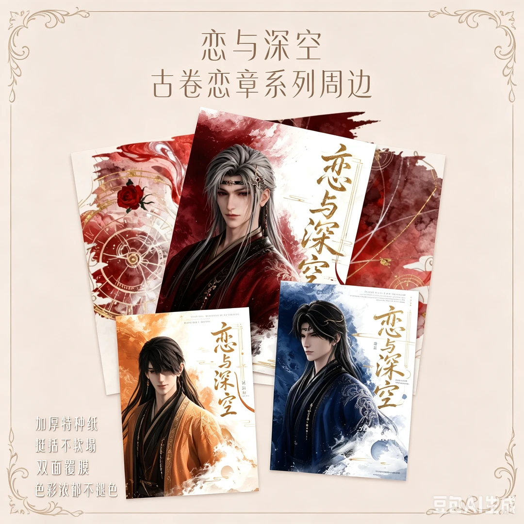 【拆卡】绘梦文创 ×《恋与深空》【晚祷与月光】系列珍藏款桌面易拉宝