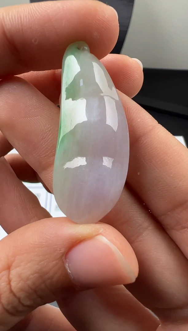 吊坠(不含链)未镶嵌翡翠天然A货翡翠 四季豆
