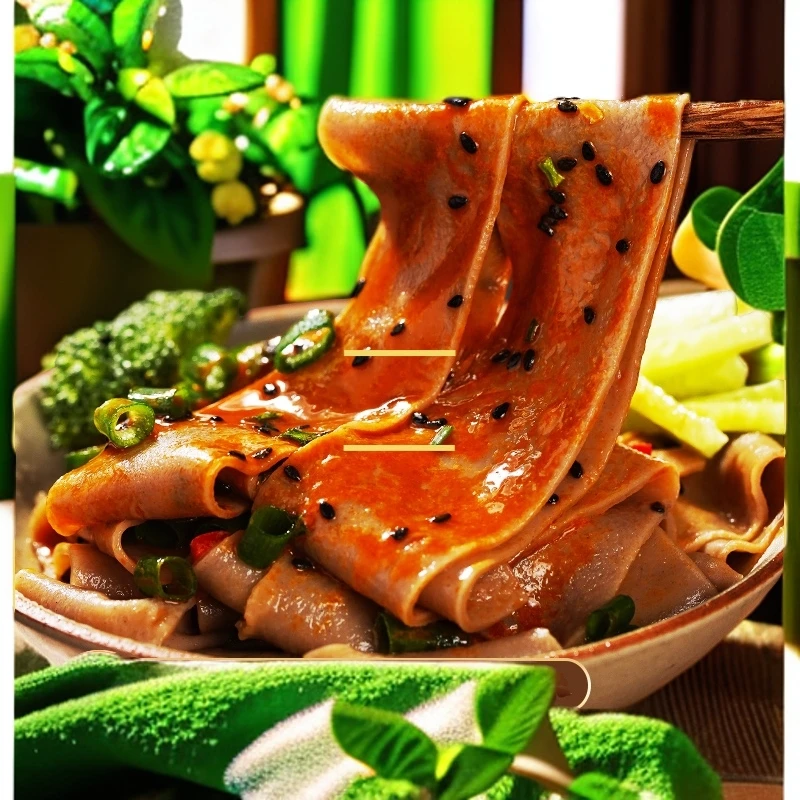 味小忆清真荞麦面皮麻酱味0脂轻卡面饼凉皮粗粮代餐宵夜宿舍整箱