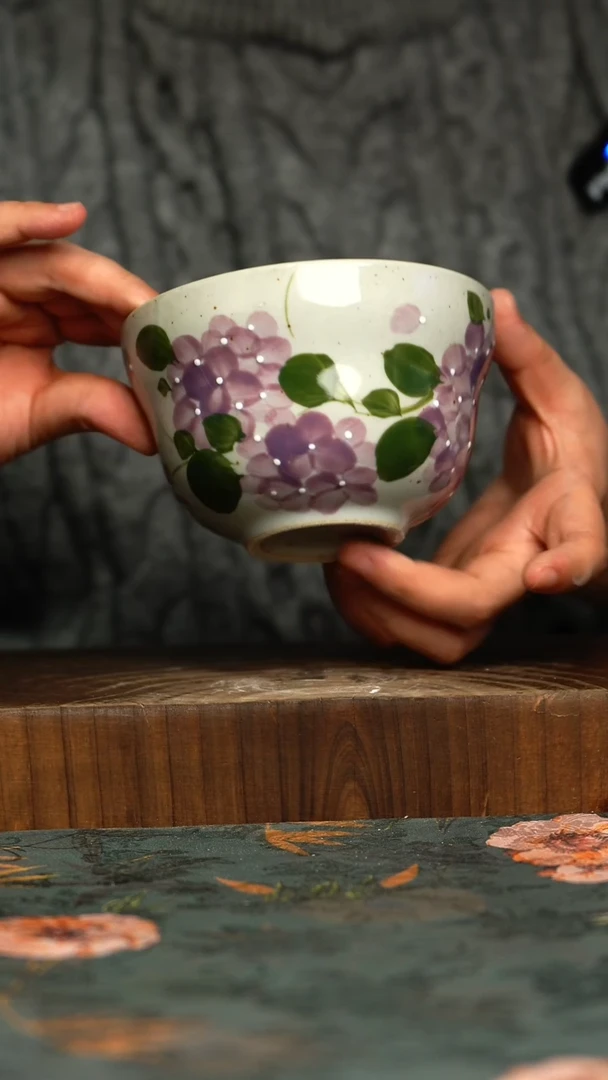 杯釉下彩手工手绘同款陶器