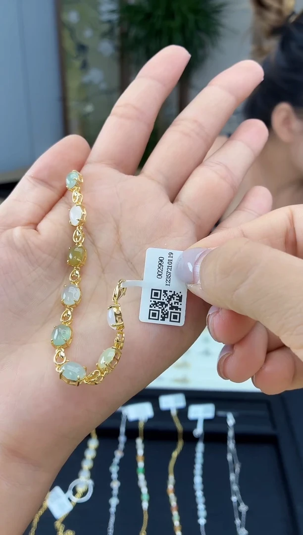 银S925镶嵌手链翡翠111111111