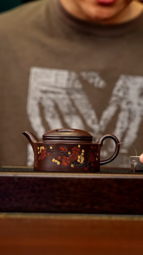茶壶紫砂宜兴原矿 手工 紫砂壶容量200CC