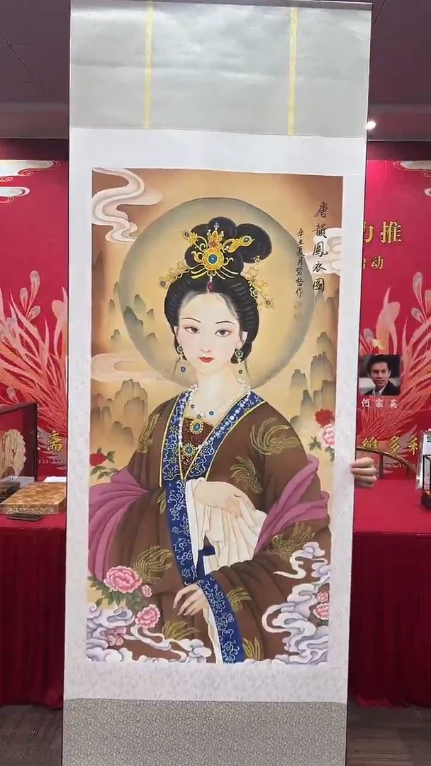 国画王碧梧绘画8pc绢本人物卷轴