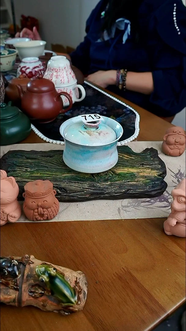 茶瓷物语手工柴烧盖碗715