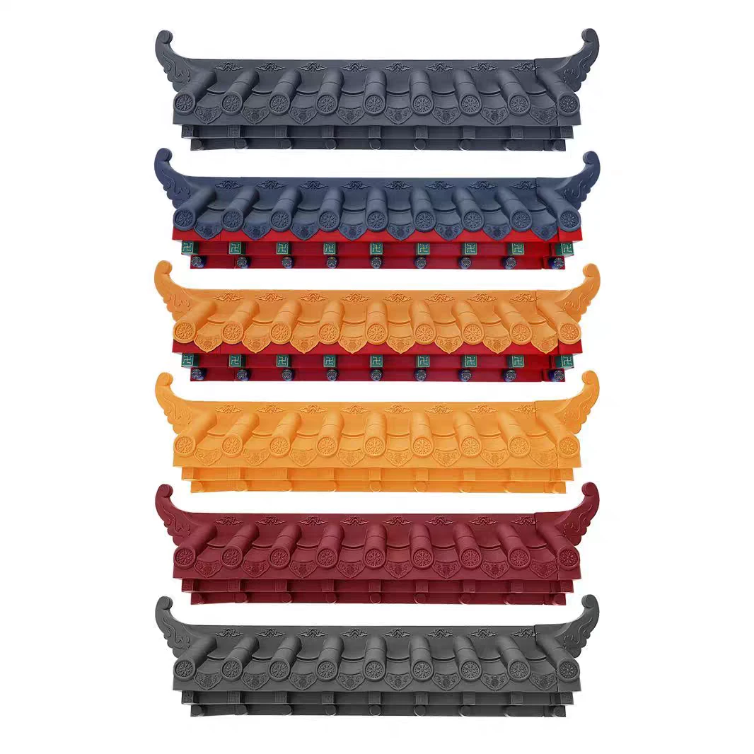 小号特厚免架子瓦树脂徽派仿古浮雕屋檐中式门头窗户雨搭墙面装饰