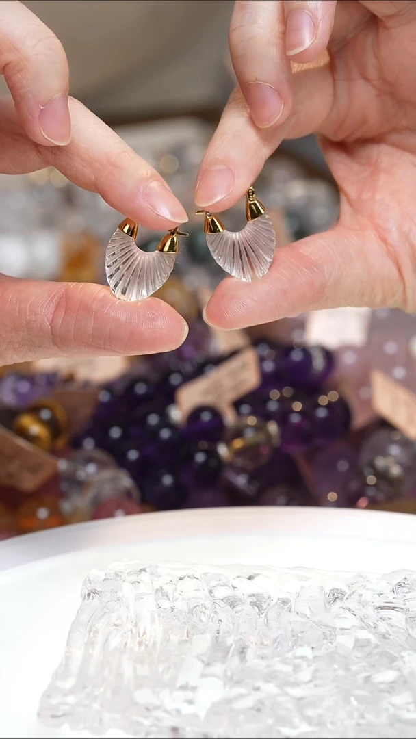 未镶嵌耳坠水晶白水晶耳坠·MM0025DEC651L364