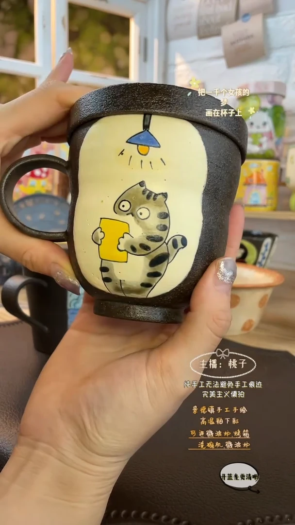 摆件景德镇创意手绘可爱设计师款文创葫芦紫砂