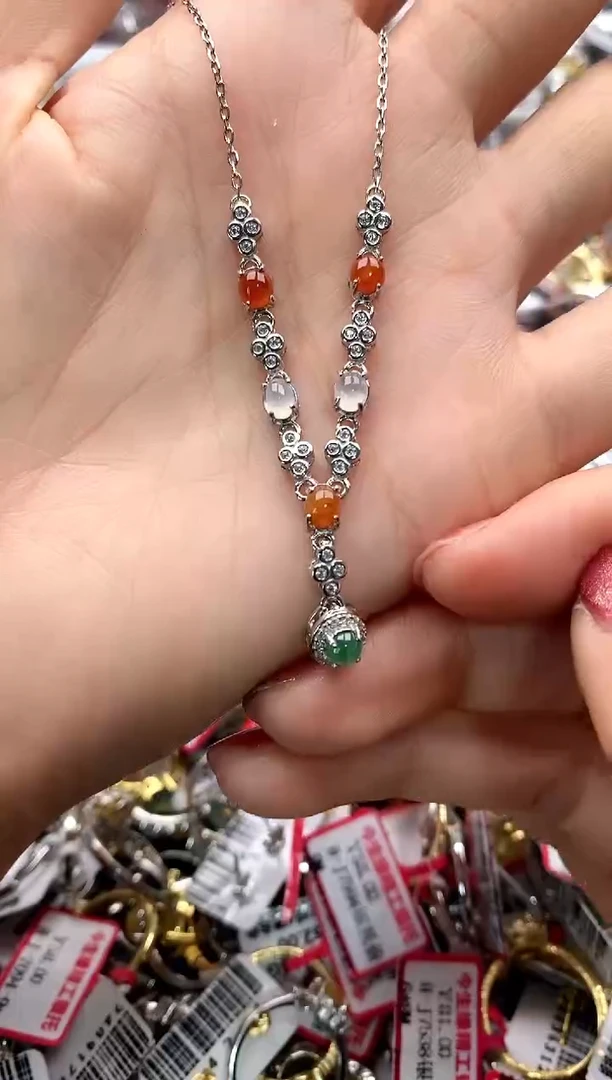 【闪购商品】翡翠戒指银S925镶嵌44444444   0