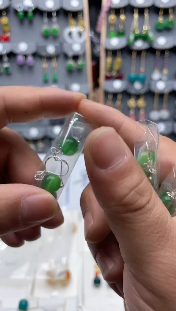 【闪购商品】玛瑙/玉髓耳饰银S925镶嵌时尚耳饰111