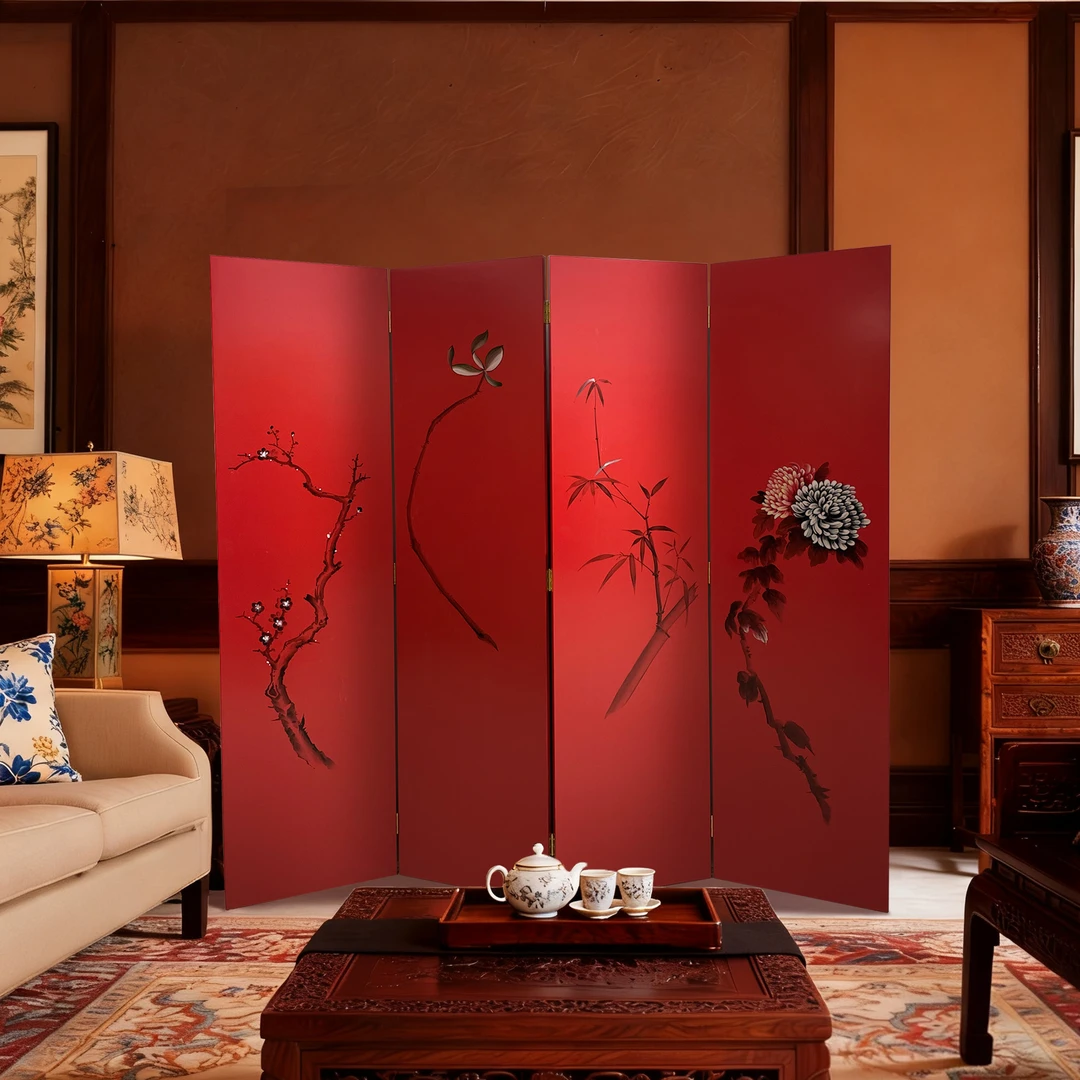 TS207花鸟屏风高190*宽50cm*4片