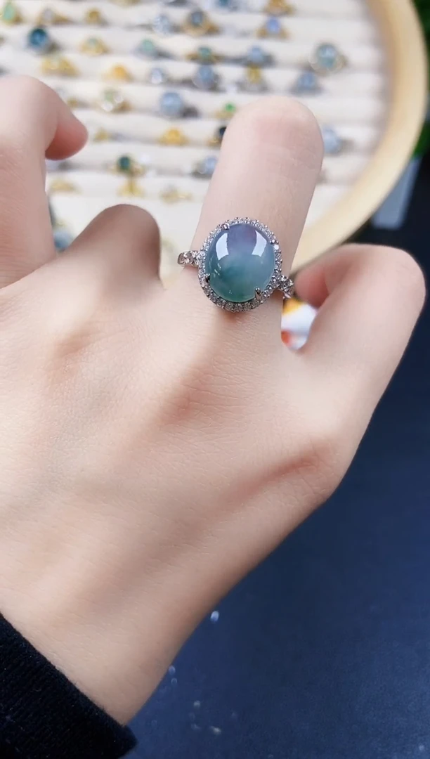 【闪购商品】翡翠戒指银S925镶嵌464654