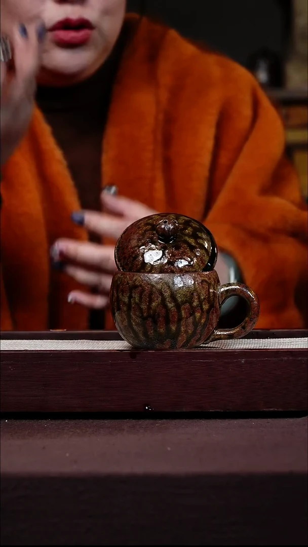 茶壶紫砂宜兴紫砂GFY 沉香木柴烧 盖杯