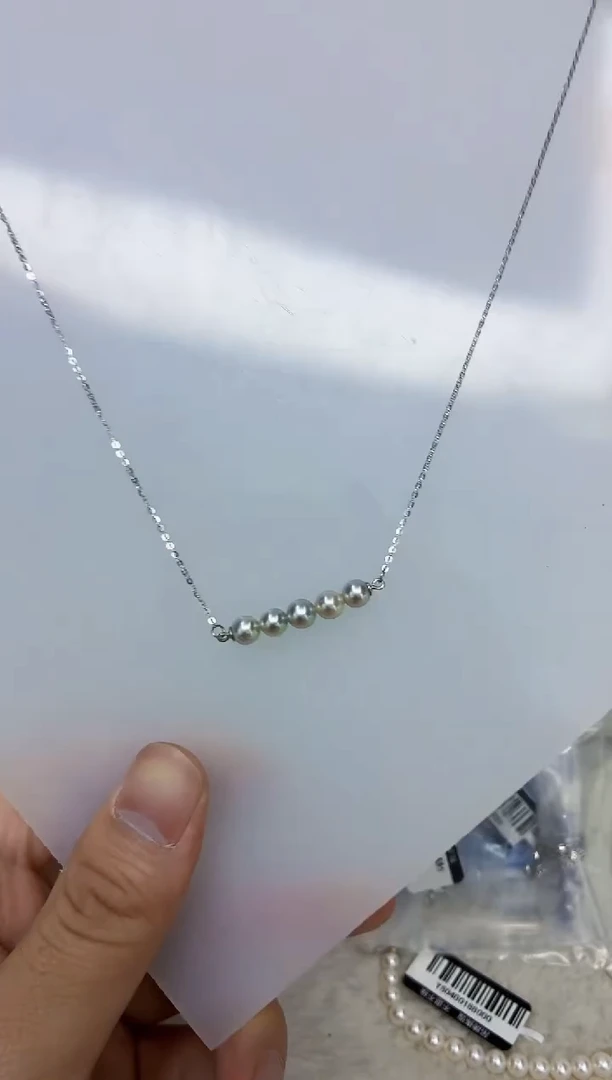 银S925镶嵌DA海水珍珠灰珠吊坠6-7 y641