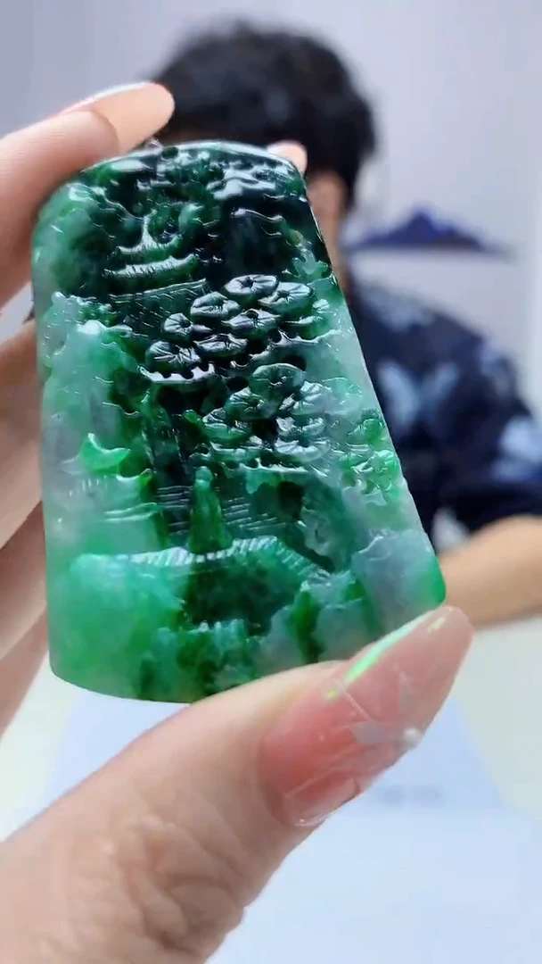 【闪购商品】定制翡翠未镶嵌4688DD-毛货挂件67