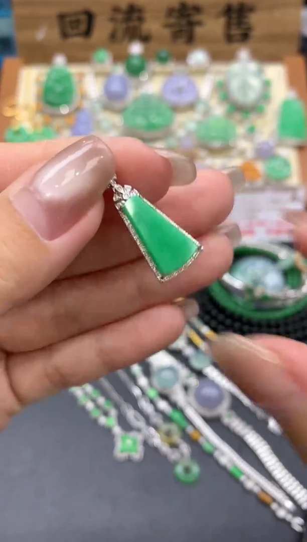 【闪购商品】翡翠颈饰18K金镶嵌95-中国好珍宝