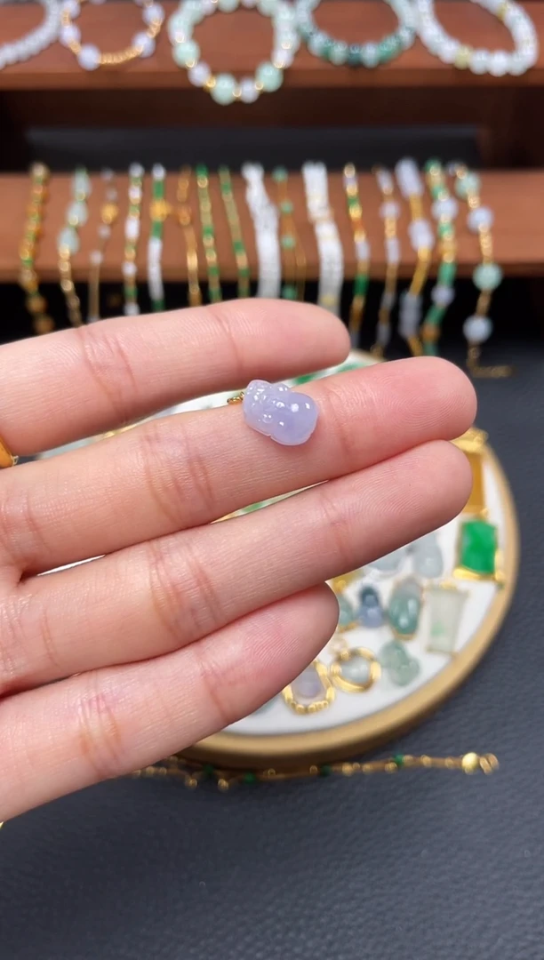 【闪购商品】翡翠吊坠(不含链)18K金镶嵌一个  JK259