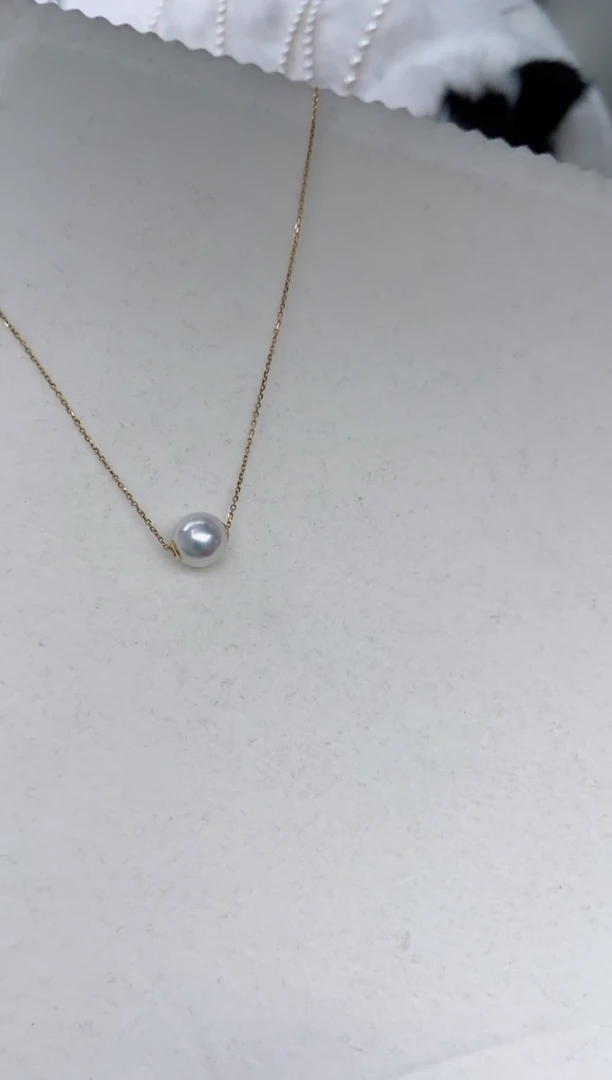 【闪购商品】海水珍珠项链18K金镶嵌路路通