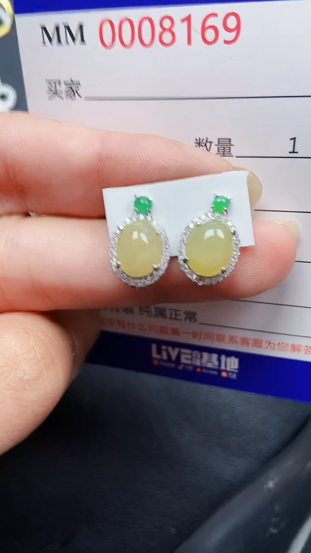 翡翠银S925镶嵌颈饰8169