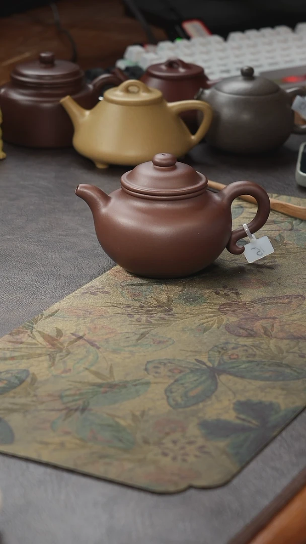 茶壶紫砂莲子壶紫泥250cc