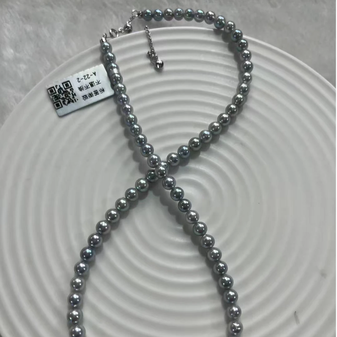 海水真多麻项链 5-6mm s925银 多样性发一
