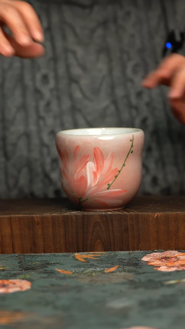 杯釉下彩手工手绘同款陶器
