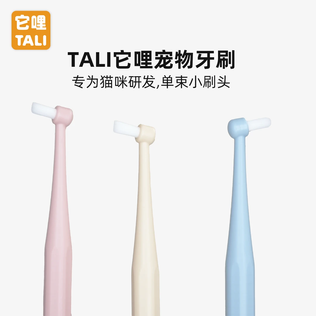 TALI/它哩宠物专用牙刷尖头平头猫狗牙结石清洁口腔刷牙软硬柔软