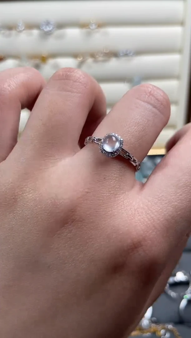 【闪购商品】翡翠戒指18K金镶嵌戒指