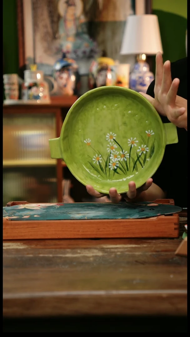 瓷片景德镇纯手工釉下彩精品茶具