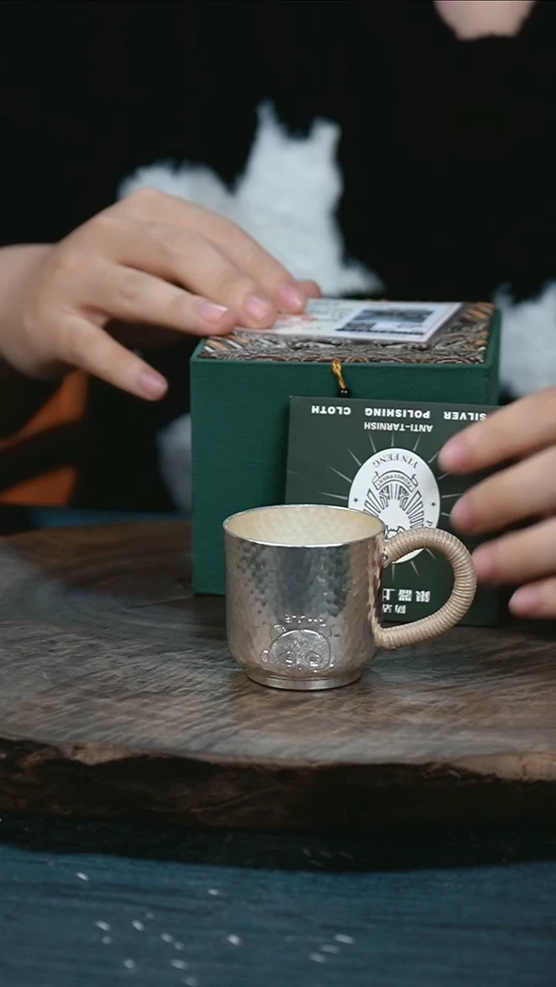 手工新款熊猫主人杯