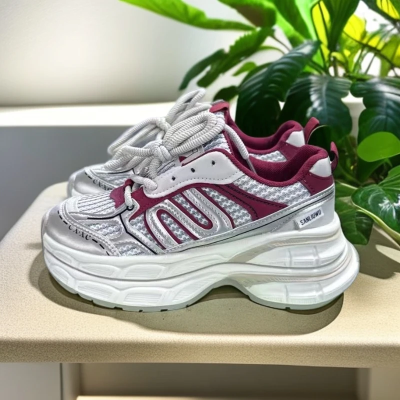 0068时尚舒适百搭洋气潮流拼色ins网红厚底透气休闲老爹鞋