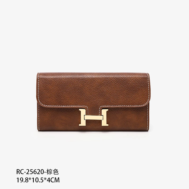 【南沙瑞熙】RC-25620-棕色-轻奢小众设计感时尚百搭女士钱包