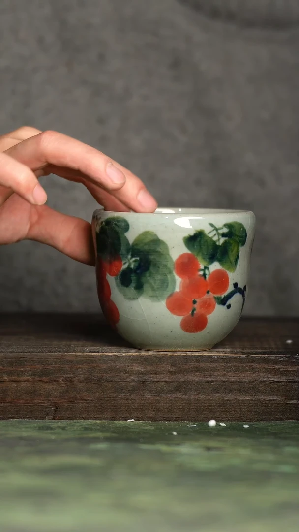 【闪购商品】杯青诗手工手绘瓷器