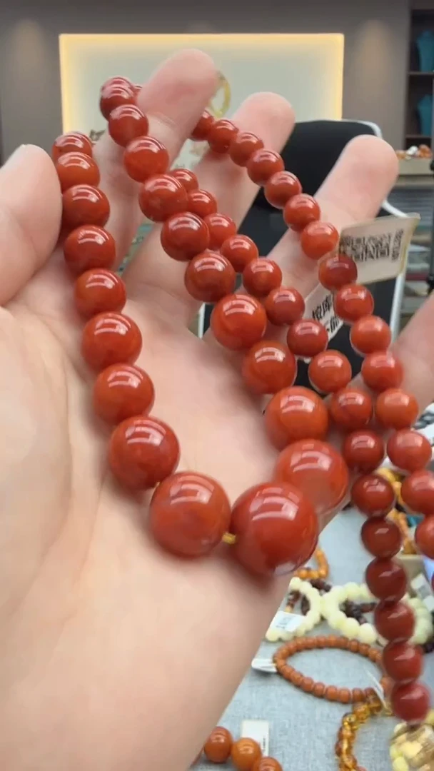 南红玛瑙未镶嵌颈饰169秒拍号假一罚十