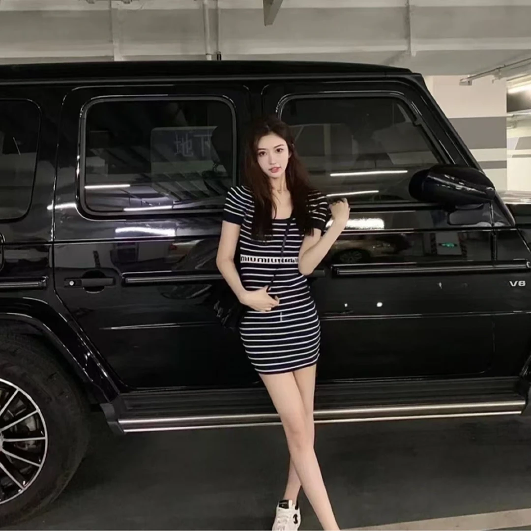 99新 MIU MIU/缪缪 双双臻选/na32150/谬谬连衣裙/42码