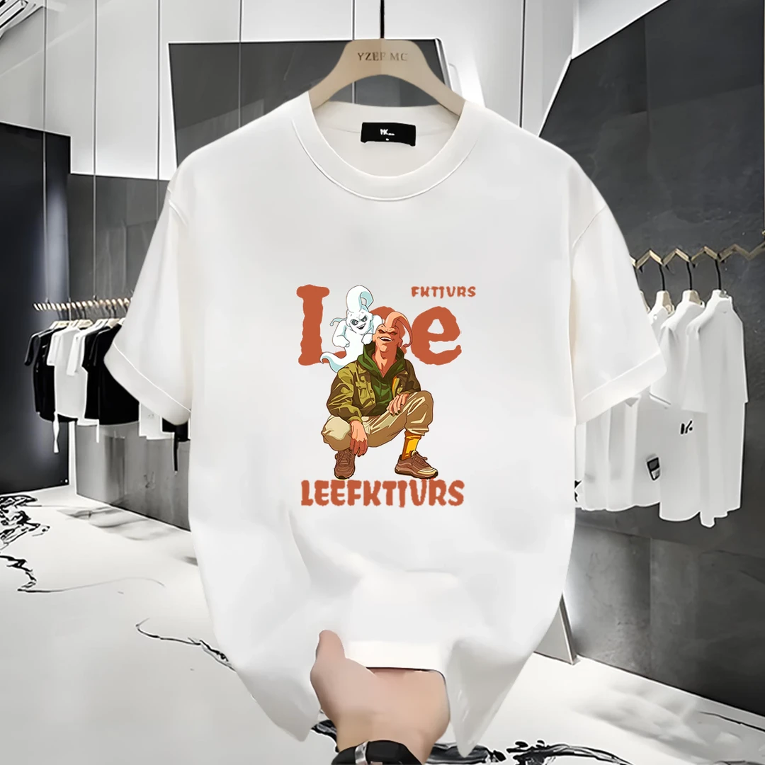 动漫痞帅短袖T恤纯棉男士运动休闲百搭半袖宽松潮流印花圆领时尚