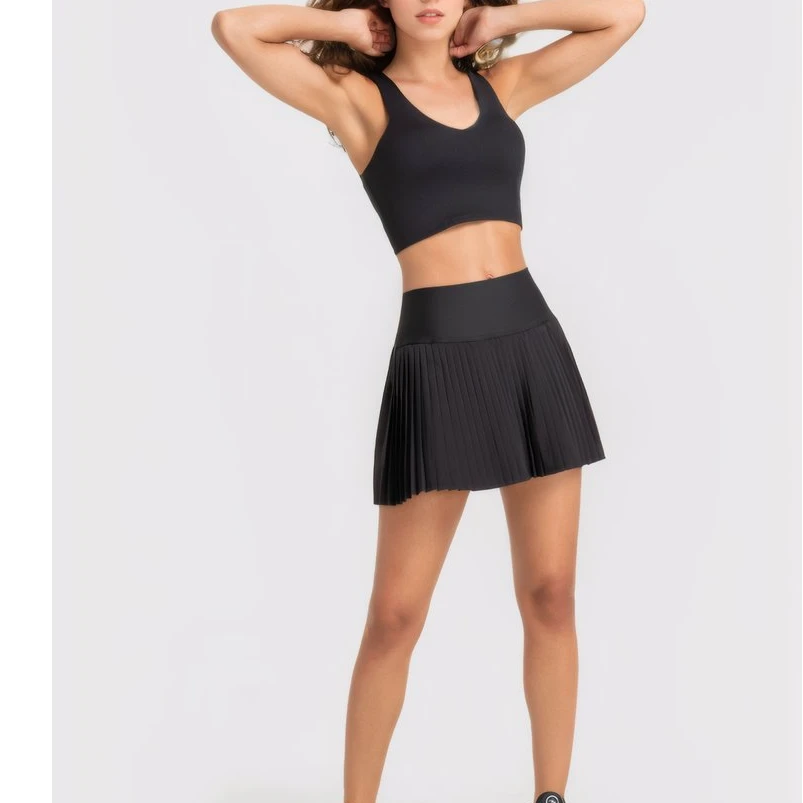 双层防走光三分运动裤裙5275