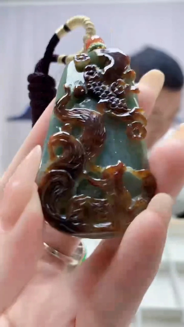 未镶嵌定制翡翠4898DD-毛货挂件99