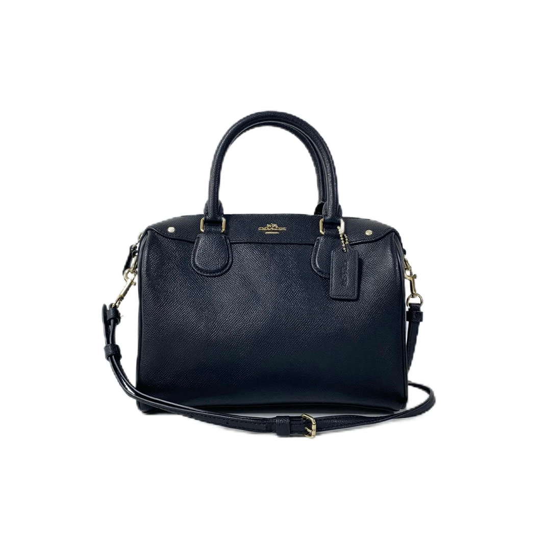 95新 COACH/蔻驰 黑色全皮波士顿单肩手提斜挎包 Y-50026-C