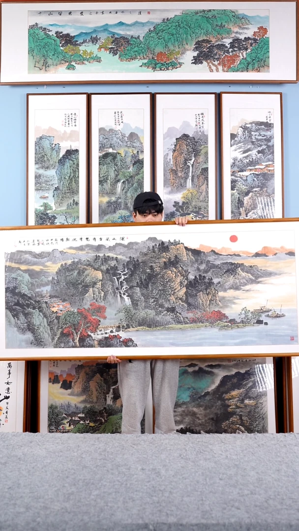 【闪购商品】国画张现军《深山古寺梵音迎朝阳》235*85